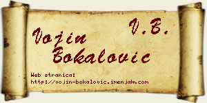 Vojin Bokalović vizit kartica
